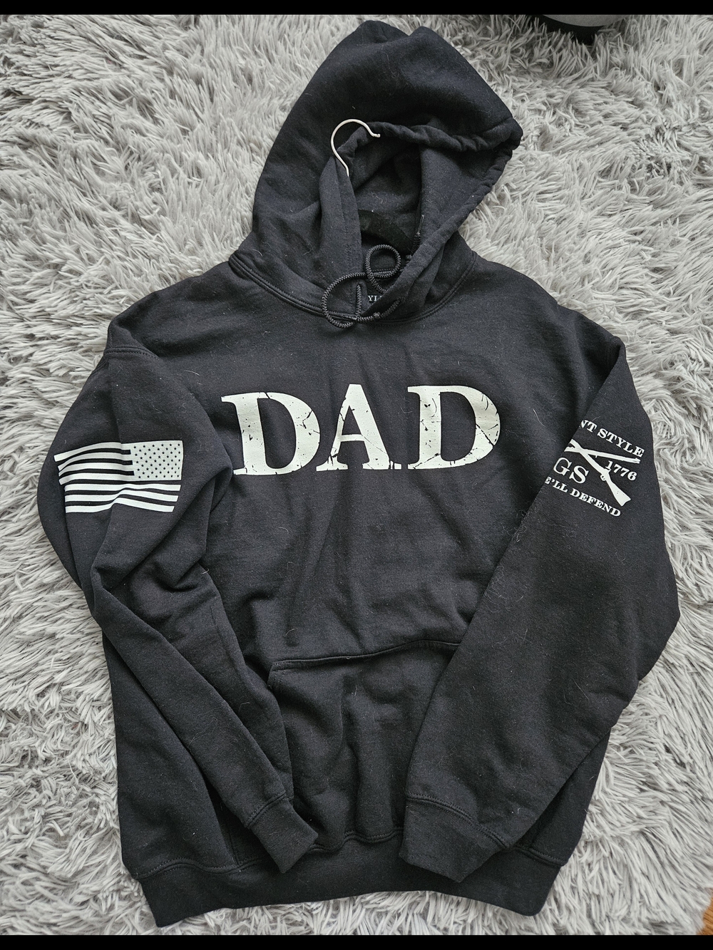 DAD Grunt Style Black Hoodie